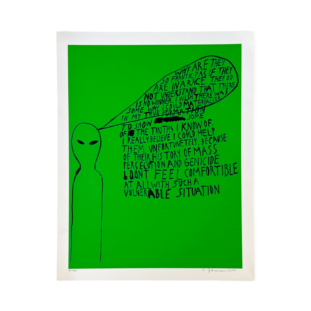 Chris Johanson, Untitled (Why Are They So Frantic?), 2004