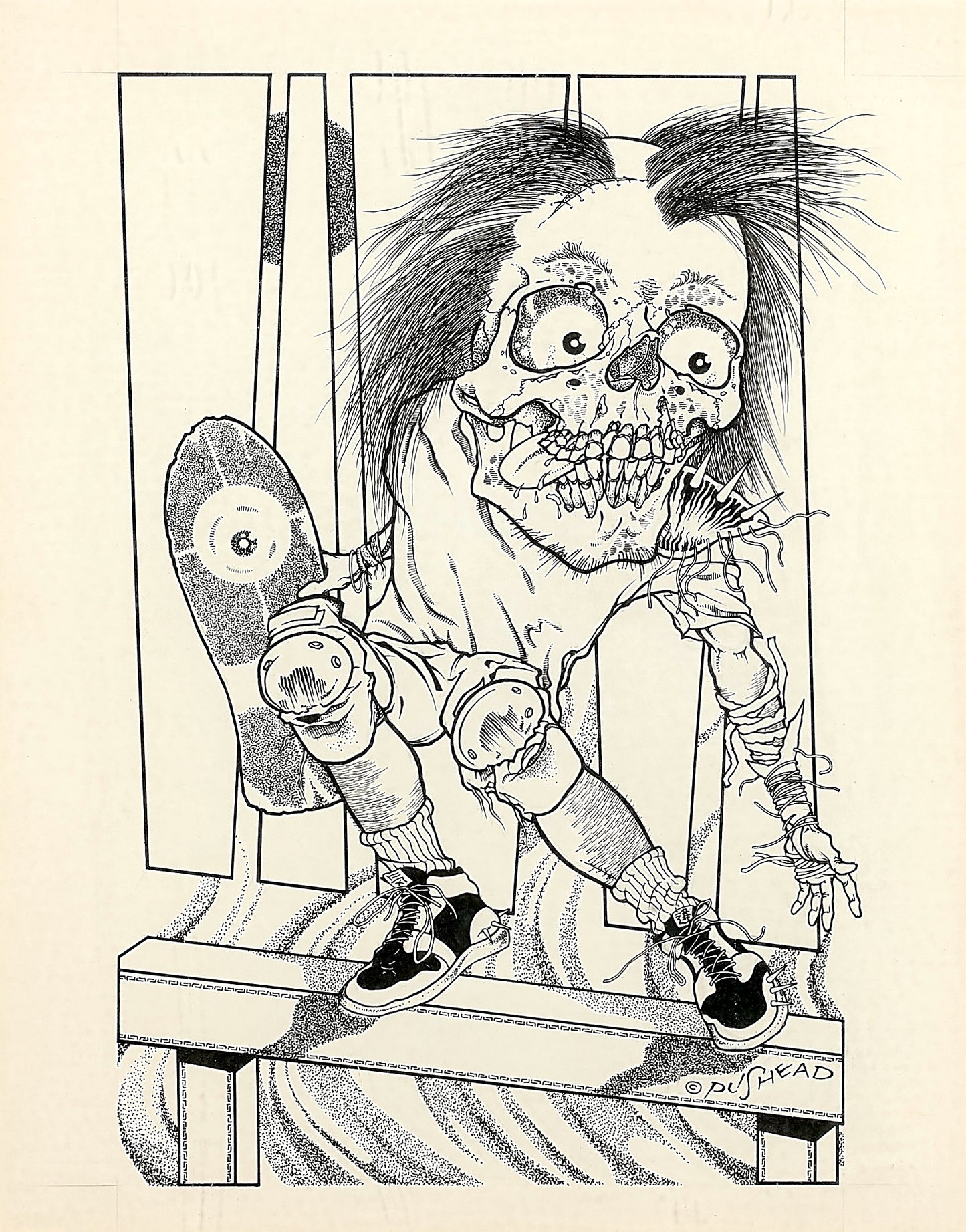 Pushead, Untitled (Thrasher Comics #1), 1988