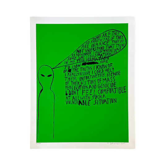 Chris Johanson, Untitled (Why Are They So Frantic?), 2004